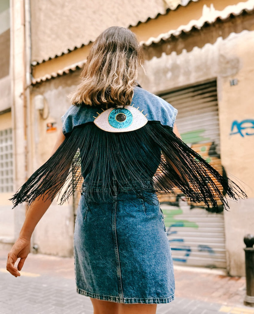 VESTIDO OJO FLECOS