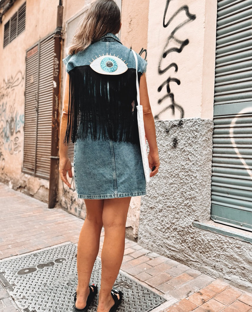 VESTIDO OJO FLECOS