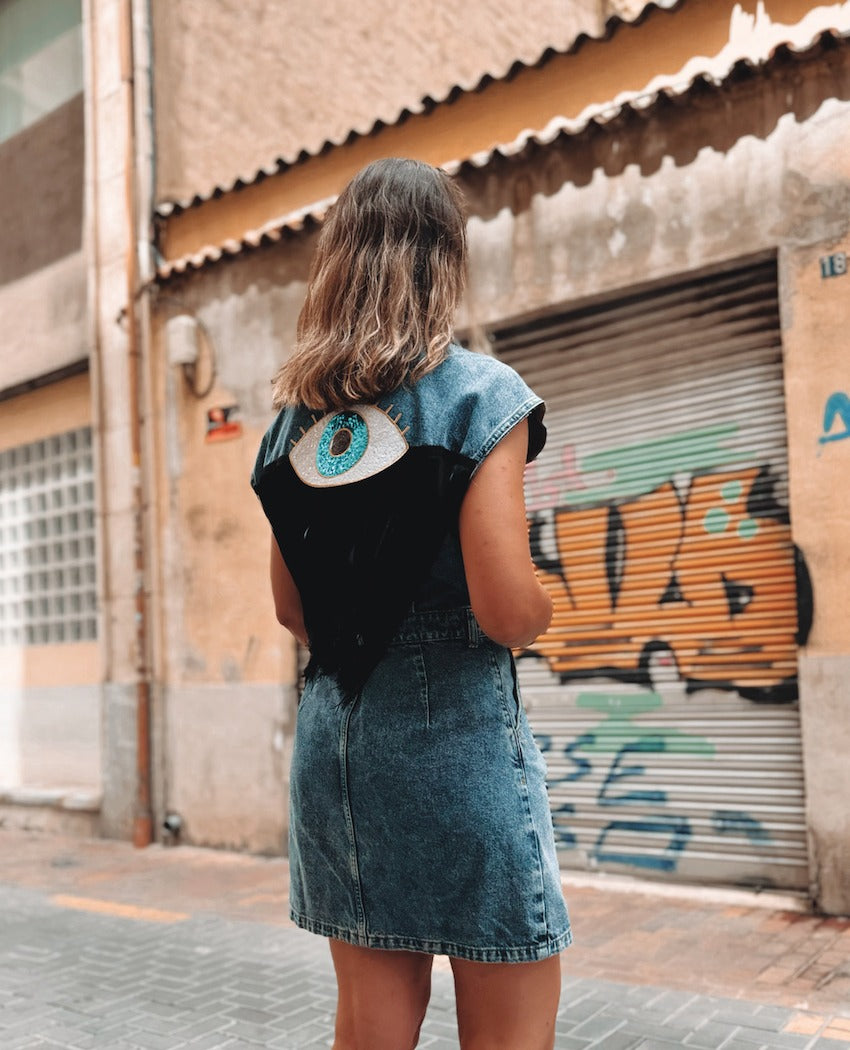 VESTIDO OJO FLECOS