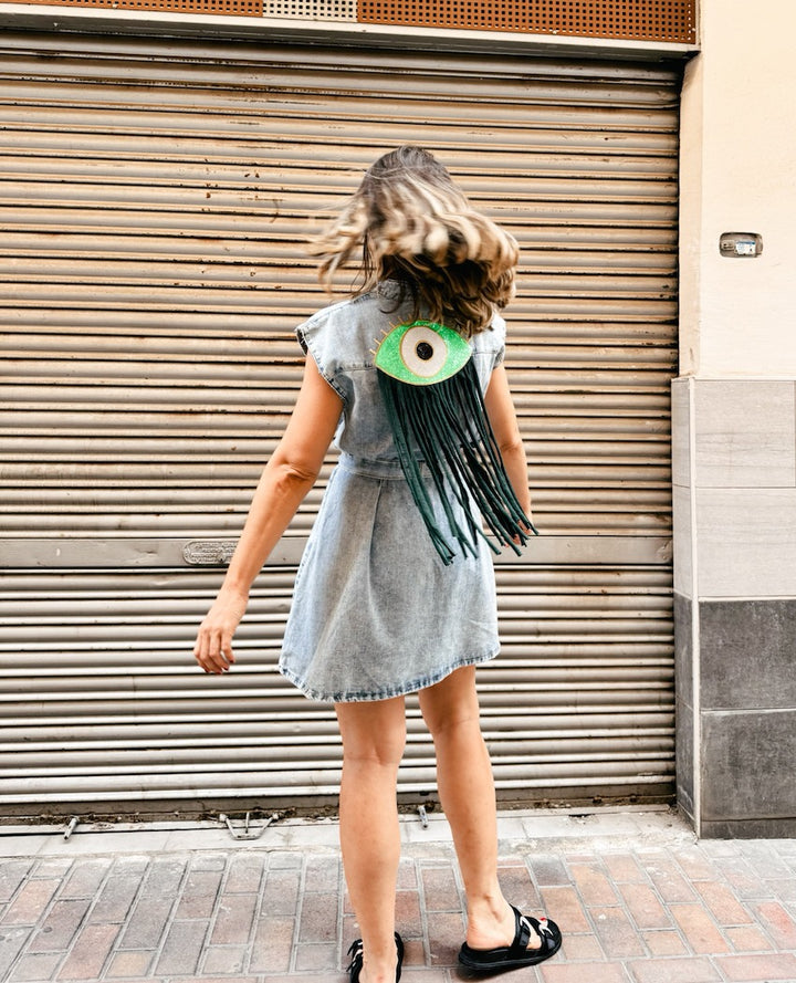 VESTIDO OJO VERDE