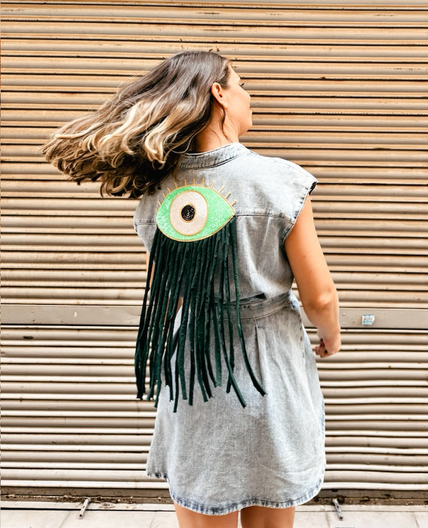 VESTIDO OJO VERDE