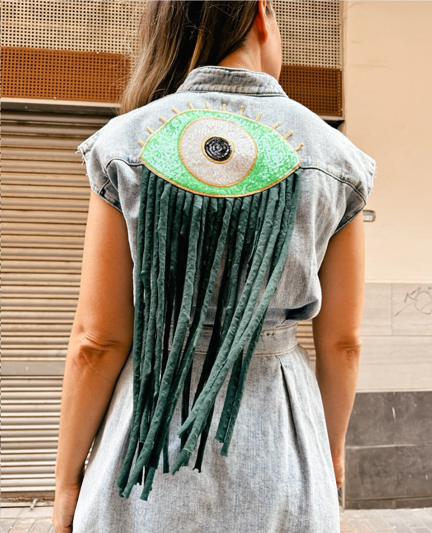 VESTIDO OJO VERDE
