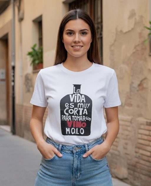 lavidacorta CAMISETA VINO BLANCA