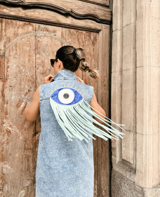 VESTIDO OJO TURQUESA