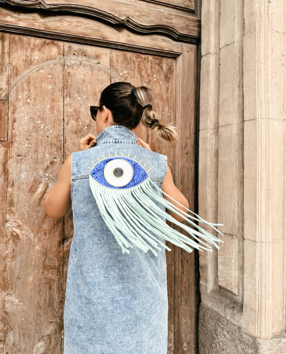 VESTIDO OJO TURQUESA