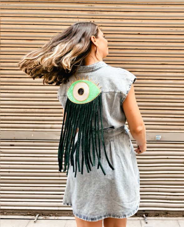oji22 VESTIDO OJO VERDE