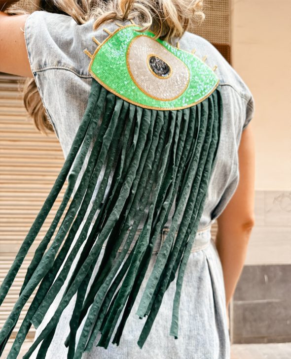 oji24 VESTIDO OJO VERDE