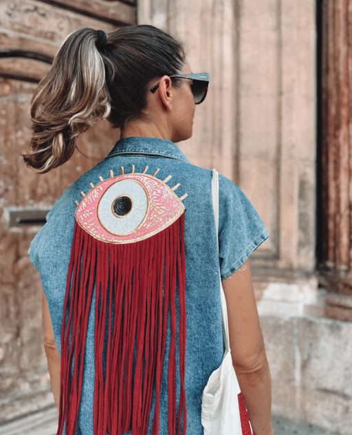 VESTIDO OJO GRANATE