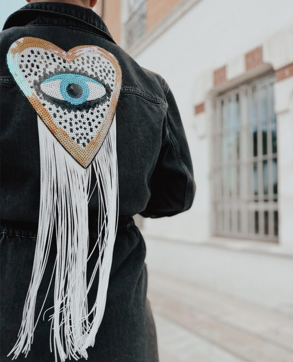 j12 VESTIDO FLECOS CORAZÓN
