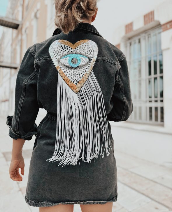 je8 VESTIDO FLECOS CORAZÓN