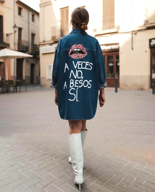 vestido vaquero a besos VESTIDO A BESOS
