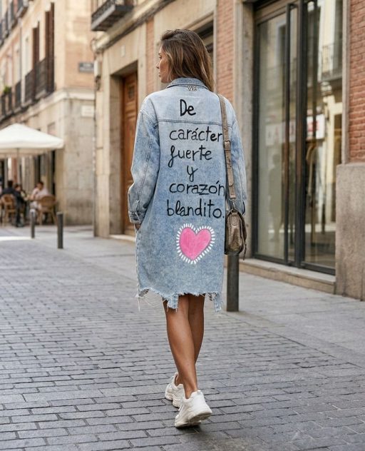 vestido vaquero de carácter fuerte y corazón blandito VESTIDO CORAZÓN BLANDITO